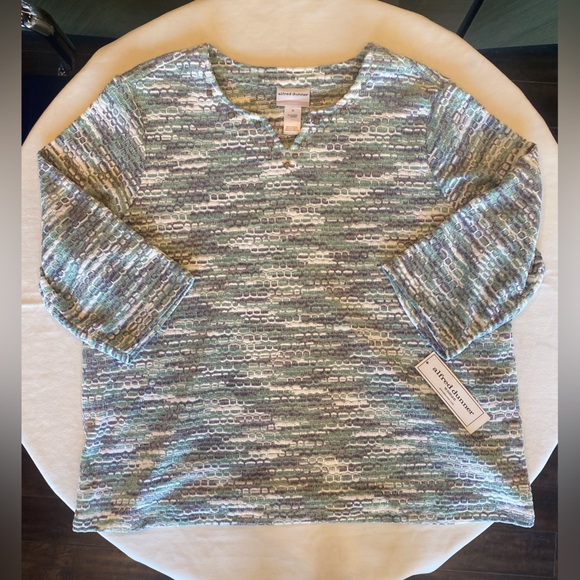 NWT Alfred Dunner Woman Lake Geneva Multicolor Sweater. - Picture 1 of 4